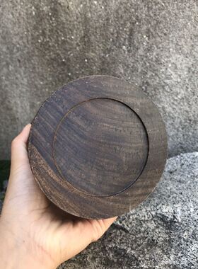 越南沉香木实木雕刻喜上眉梢笔筒摆件书房办公室家居送礼工艺品