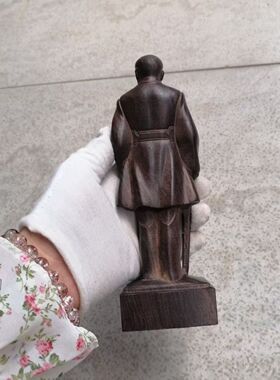越南沉香木木雕孙中山像摆件实木工艺礼品摆饰孙文雕像礼品