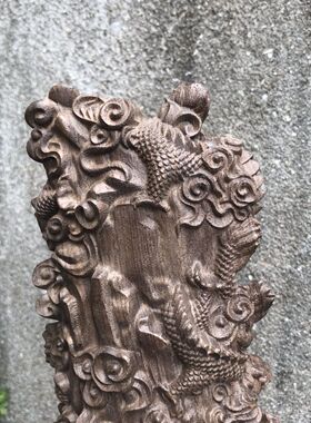 越南沉香木九龙观音摆件精工细作实木雕刻招财摆件送礼家居工艺品
