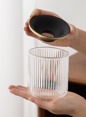 创意玻璃烟灰缸茶渣缸建水两用