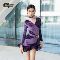 AW5073 Latin dance dress Women children New long sleeves Short skirts Split Suit Dance Performance Practice AUTUMN WINTER NEW