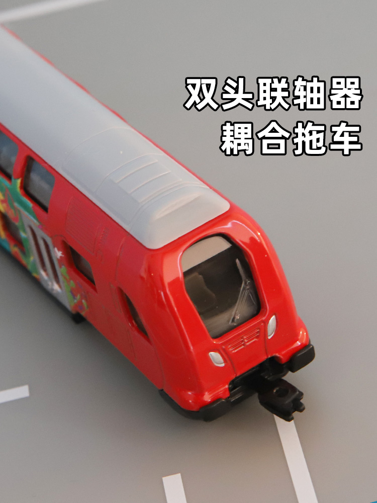 新款siku双层列车1791仿真合金轨道车儿童巴士模型男孩玩具收藏摆 - 图0