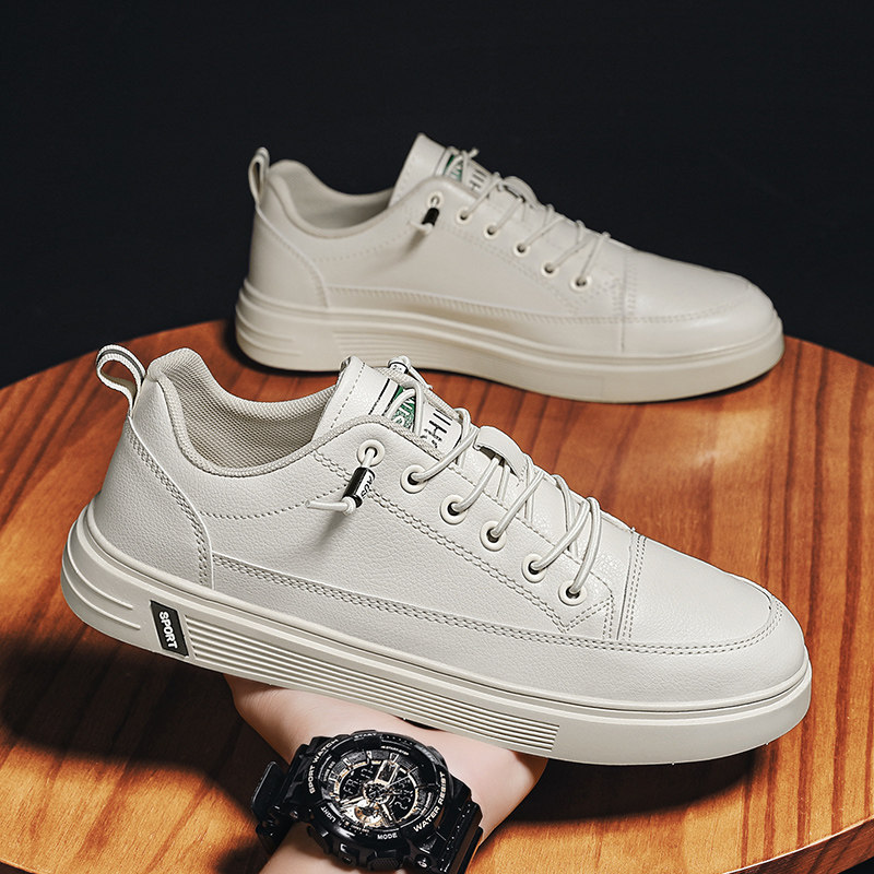 男鞋2025年新款春季小白鞋青少年学生低帮运动板鞋一脚蹬休闲潮鞋