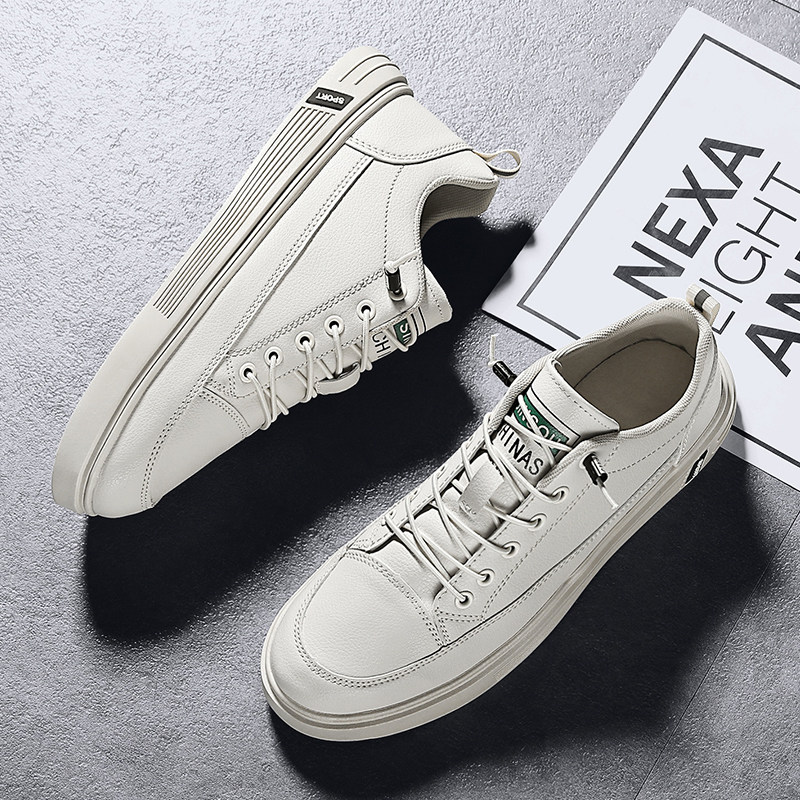 男鞋2025年新款春季小白鞋青少年学生低帮运动板鞋一脚蹬休闲潮鞋