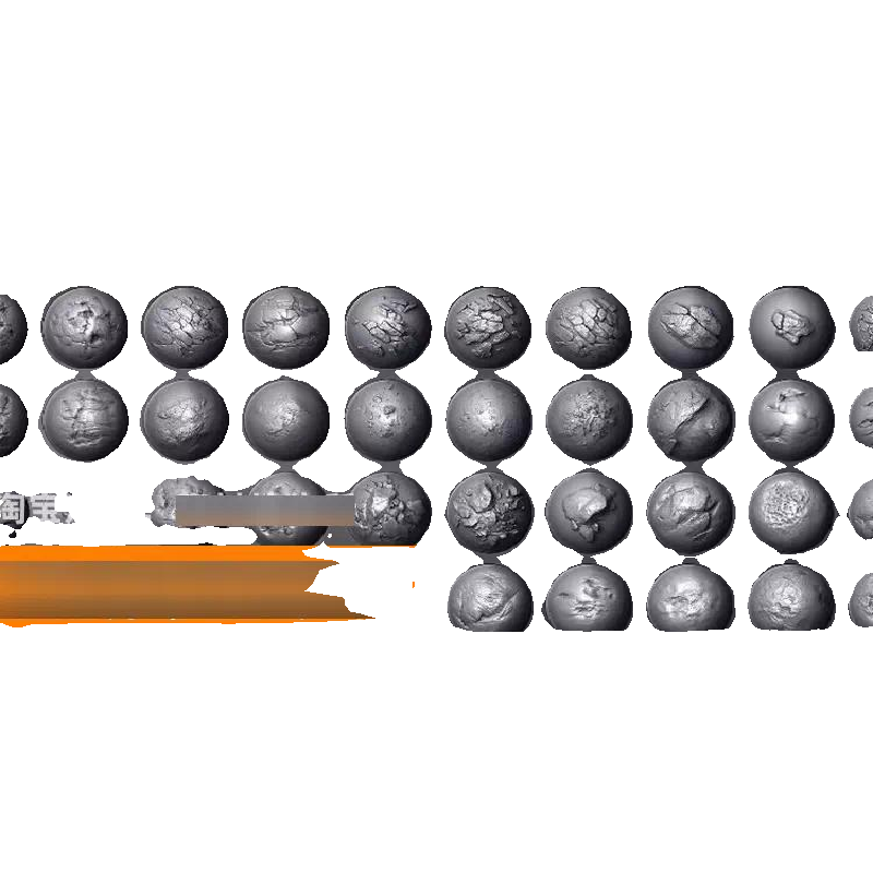 zbrush山体石头岩石雕刻笔刷zb山石泥土地表裂缝凹凸破损地形风化 - 图0