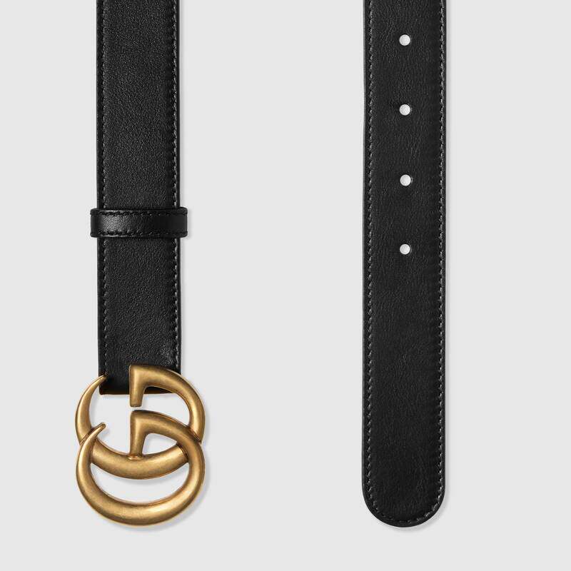 gucci g金扣银扣宽牛皮腰带皮带 HUAIXUAN海外腰带/皮带/腰链