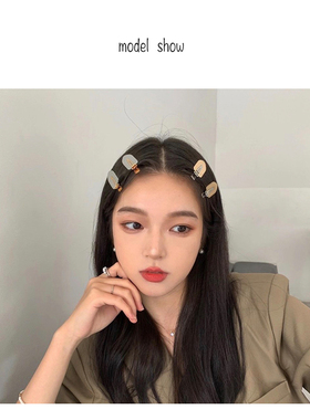 ins无痕金色发卡子刘海夹网红
