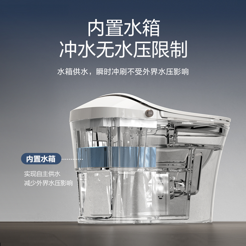 恒洁智能马桶坐便器即热式带水箱多功能低水压马桶QS2PRO H35PRO - 图1