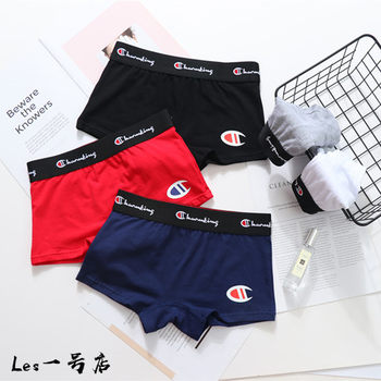 2-pack women's les handsome t unisex printed cotton wide-brimmed boxer briefs trendy brand tt boxer briefs large size