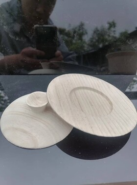 木胎大漆大号盖碗茶具木碗漆艺漆画螺钿材料金缮微瑕萌绘DIY订制