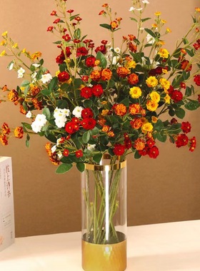 小蔷薇仿真花 轻奢家居装饰摆件餐桌花酒店婚礼摄影道具花假花束