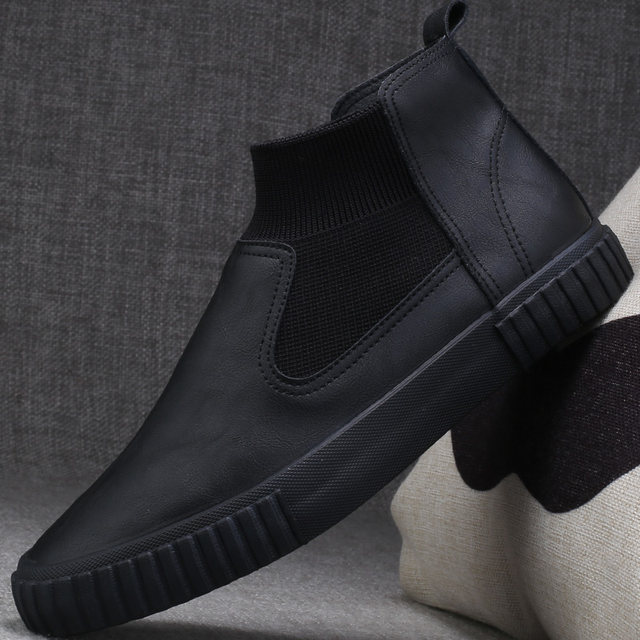 Autumn casual style high-top Korean style men's sneakers