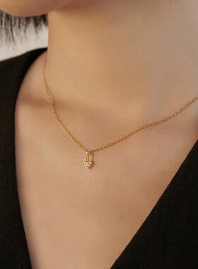 S925纯银小爱心高级感锁骨链