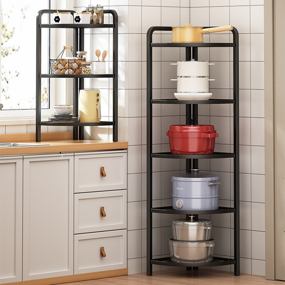 Bathroom storage rack bathroom tripod floor-standing multi-layer corner storage rack washbasin rack kitchen pot rack storage