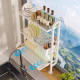 Dish drain rack kitchen multi-functional bowl rack countertop cupboard storage rack household dishes chopstick box storage rack