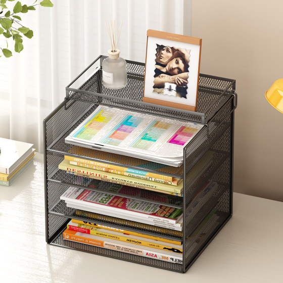 Office desktop file storage rack information organizer rack