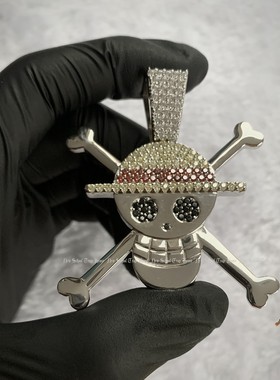 海贼王草帽路飞骷髅头吊坠项链