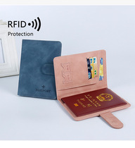 RFID passport bag cover magnetic buckle multifunction document card bag containing travel wallet passport ticket holder passport