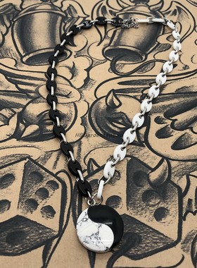 国潮风天然石八卦吊坠飞宇同款