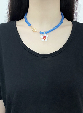 欧美ins小众设计猫眼石琉璃女