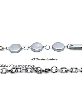 高瀚宇披荆斩棘的哥哥同款淡水珍珠拼接钛钢项链男女时尚百搭简约