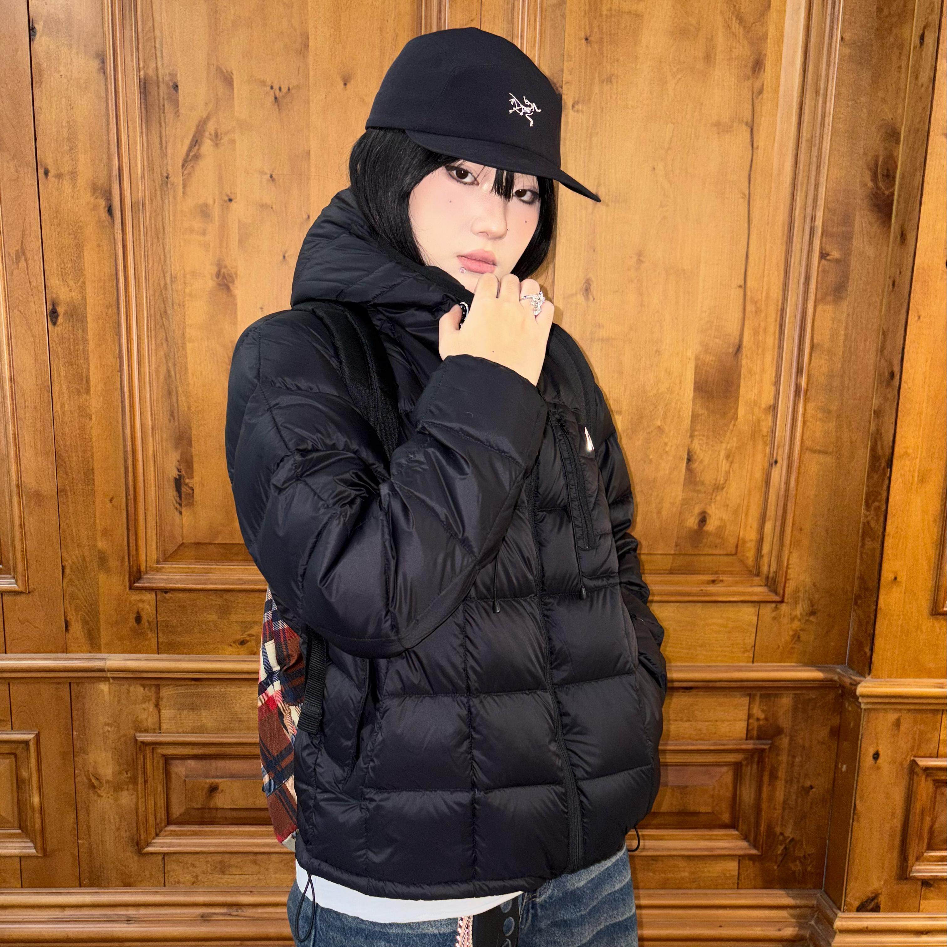 local aliens外星沙龙美式复古方格轻量化90白鸭绒羽绒服保暖外套