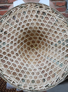 竹编斗笠帽双层防雨舞蹈道具