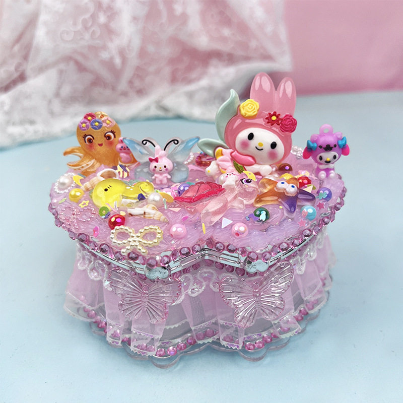 儿童diy甜心首饰盒材料包 创意卡通公仔爱心收纳盒奶油胶手工玩具,淘宝优惠券,粉丝福利购,淘宝优惠卷