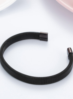 手镯弹性不锈钢潮人手环首饰新款