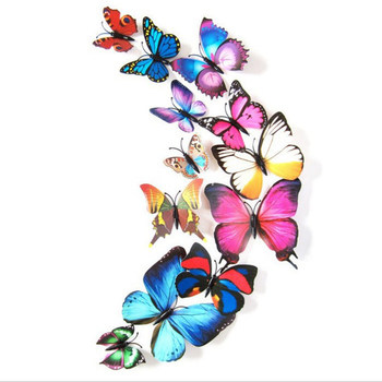 ການຕົບແຕ່ງ butterfly ປອມສາມມິຕິ 3D ຕົນເອງກາວຂ້າງຕຽງຂອງຫ້ອງເດັກນ້ອຍສະຕິກເກີກໍາແພງຫີນ simulated ດອກໄມ້ embellishment ສີຂຽວພືດອຸປະກອນເສີມກໍາແພງແນວໂນ້ມການຕົກແຕ່ງ