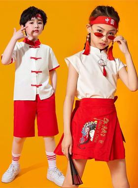 元旦儿童演出服中国风汉服男童小学生龙年班服啦啦队幼儿园服装冬