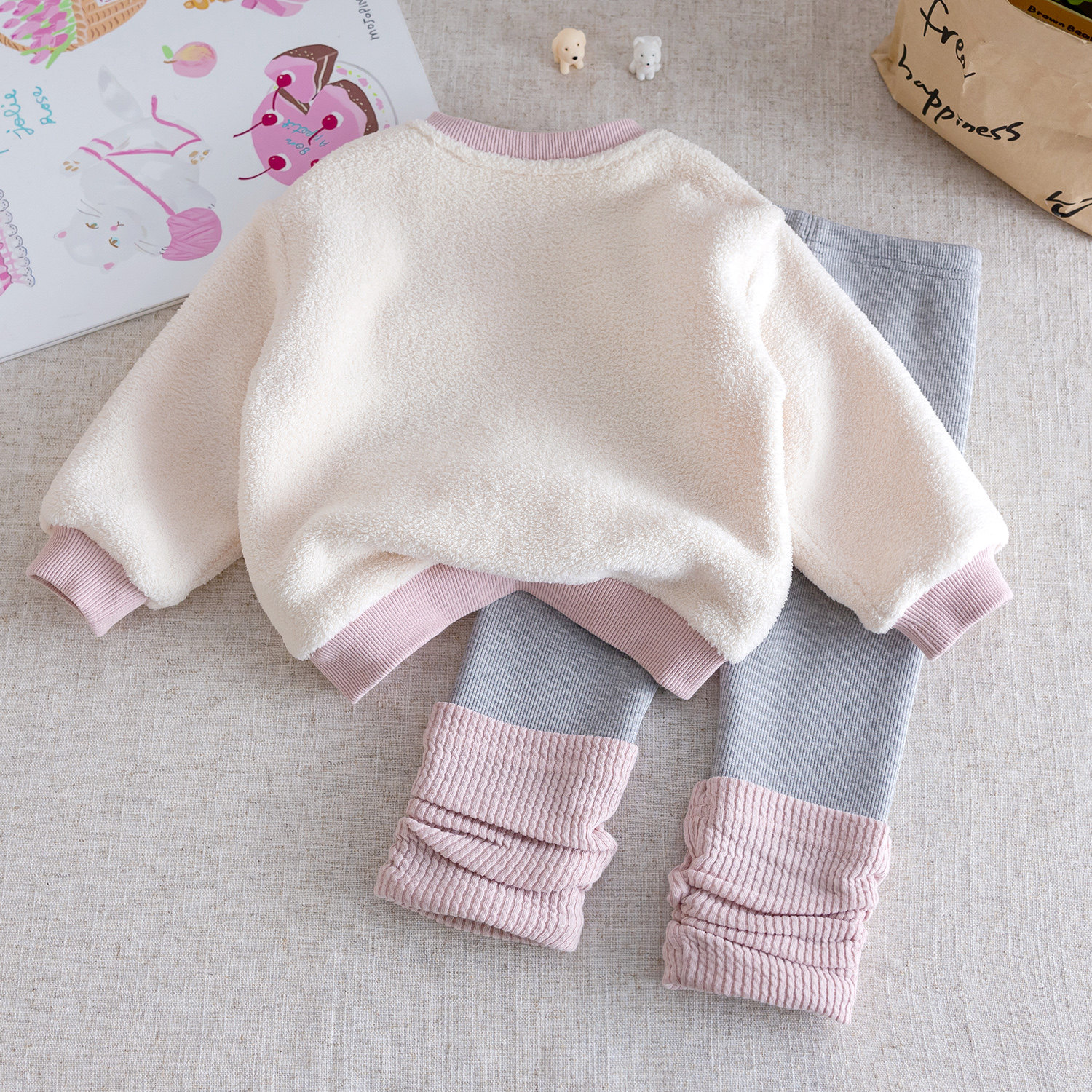 女童卫衣套装冬装洋气儿童衣服宝宝加绒保暖上衣打底裤两件套冬季,淘宝优惠券,粉丝福利购,淘宝优惠卷