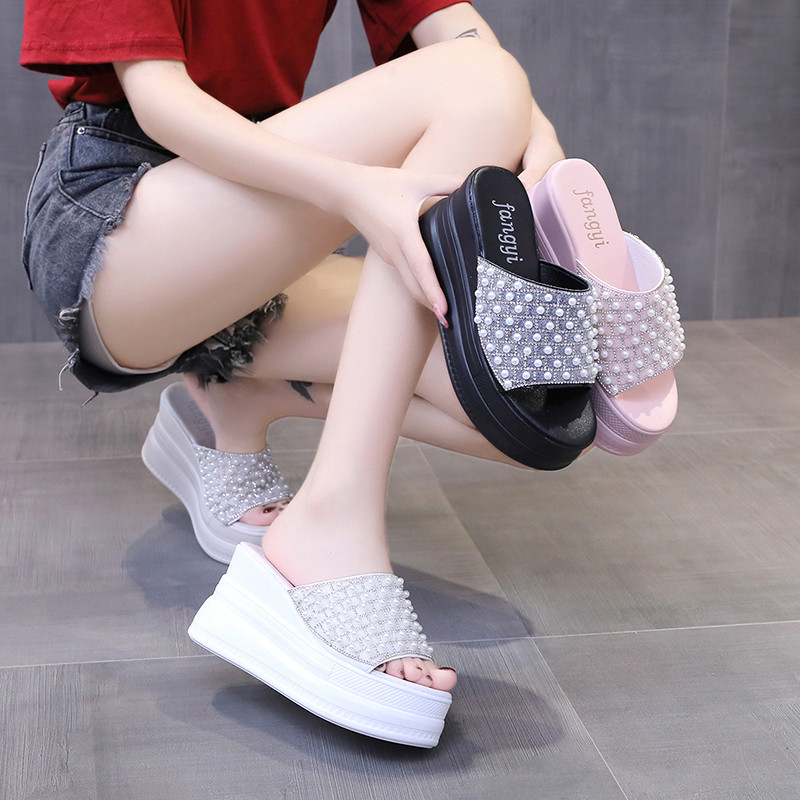 凉拖鞋子女夏外穿拖鞋2025年新款时尚休闲松糕厚底坡跟增高高级感,淘宝优惠券,粉丝福利购,淘宝优惠卷