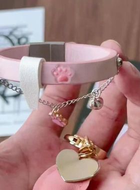 choker手环小狗爪印手链流苏链条甜酷情侣饰品配饰生日礼物送朋友