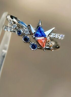 深空夏以昼归鹤婚戒同款深沈戒指小众设计精致百搭周边高级感指戒