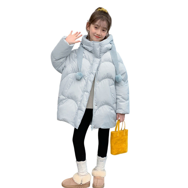 女童羽绒服白鸭绒加厚冬季外套中长款洋气2025新款轻薄保暖抗寒潮,淘宝优惠券,粉丝福利购,淘宝优惠卷