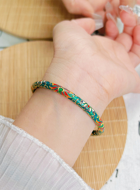 航达银匠足银999实心闭口手镯