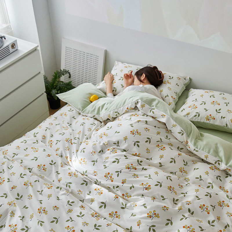 2026夏季云小棉四件套天丝棉超软丝滑被套小清新田园风A类床品2米