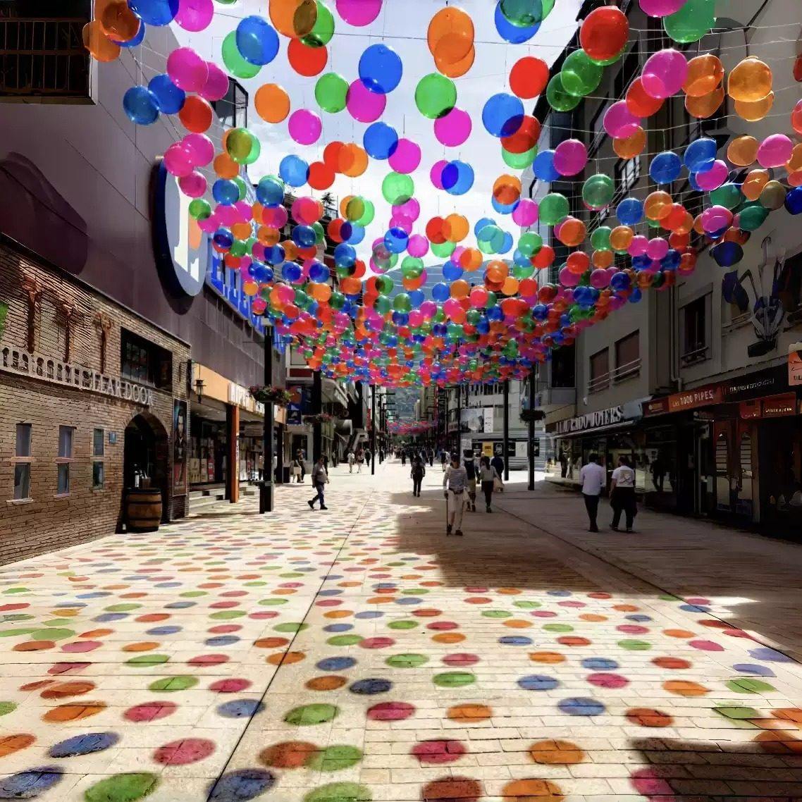 2026情人节装饰街道景区爱心天幕风动彩球天幕打卡引流布置可定制,淘宝优惠券,粉丝福利购,淘宝优惠卷