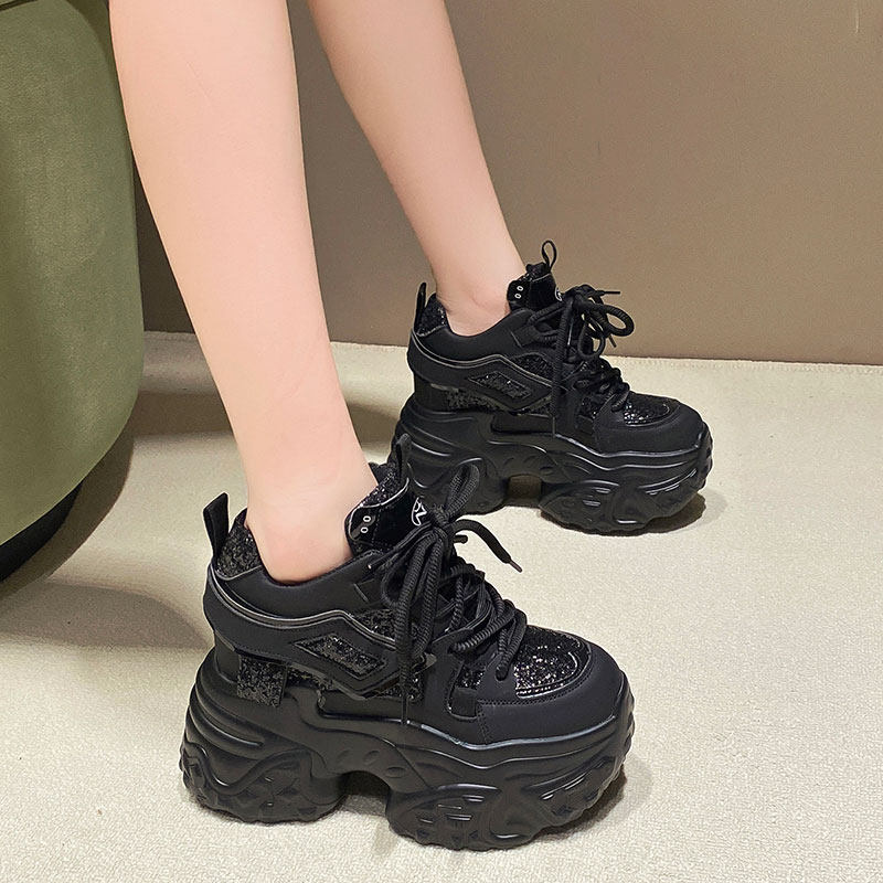2025秋季新款10cm内增高女鞋厚底亮片老爹鞋女百搭显瘦运动休闲鞋,淘宝优惠券,粉丝福利购,淘宝优惠卷