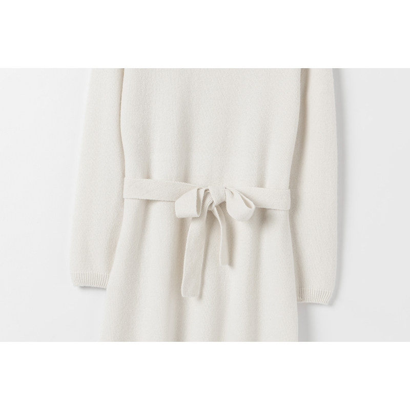 版型升级！系带加厚高领羊绒衫女长款连衣裙纯羊绒毛衣针织裙子,淘宝优惠券,粉丝福利购,淘宝优惠卷