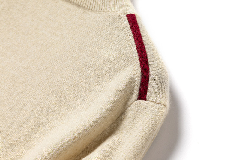 太chao值！衣橱bi备基础款 高领羊绒衫女纯羊绒毛衣撞色 杏色黑色,淘宝优惠券,粉丝福利购,淘宝优惠卷