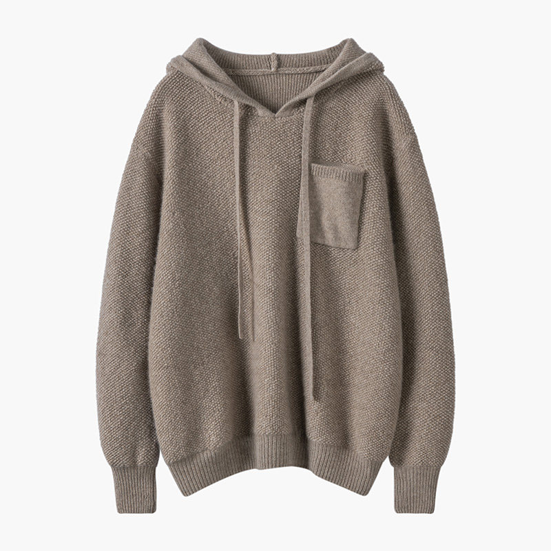 气质有型！软萌圈圈重磅加厚羊绒帽衫女羊绒衫连帽卫衣纯羊绒毛衣,淘宝优惠券,粉丝福利购,淘宝优惠卷