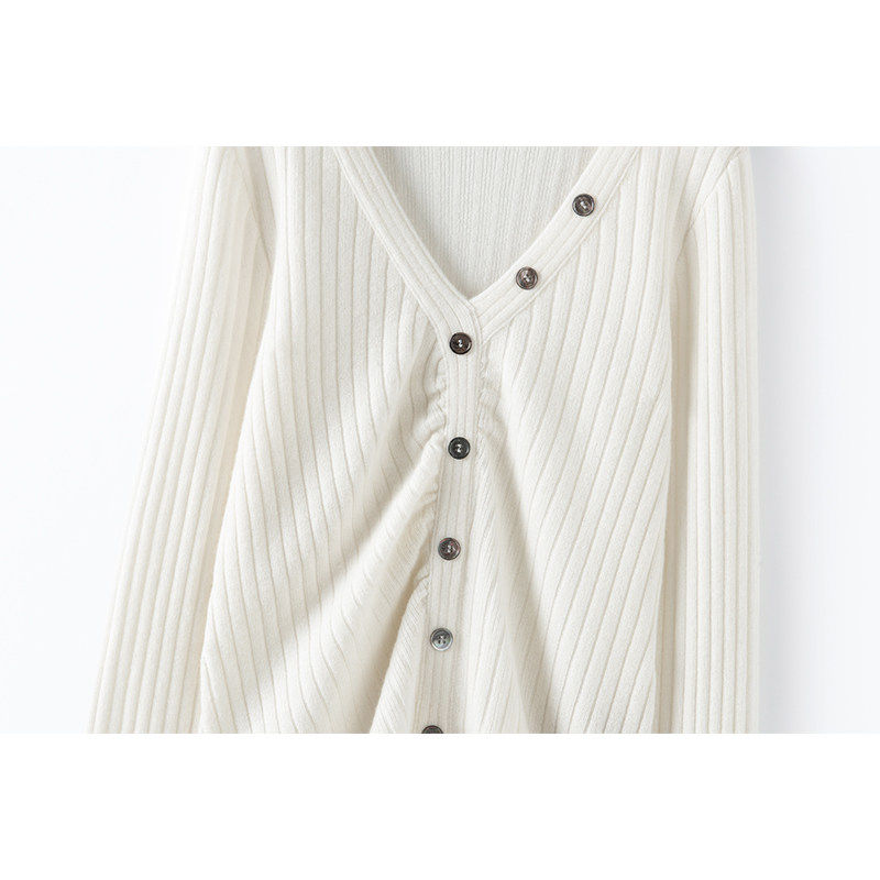 品相真好~不规则100%纯山羊绒V领开衫女设计感针织外套女内搭洋气,淘宝优惠券,粉丝福利购,淘宝优惠卷