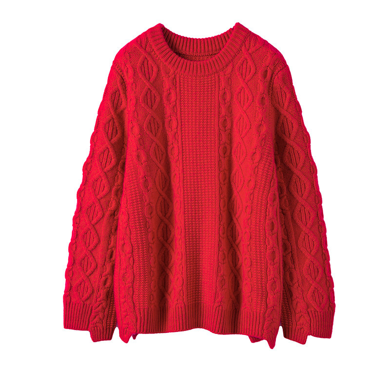 重磅加厚！原版效果太好了！纯山羊绒衫女圆领纯羊绒毛衣宽松新款,淘宝优惠券,粉丝福利购,淘宝优惠卷