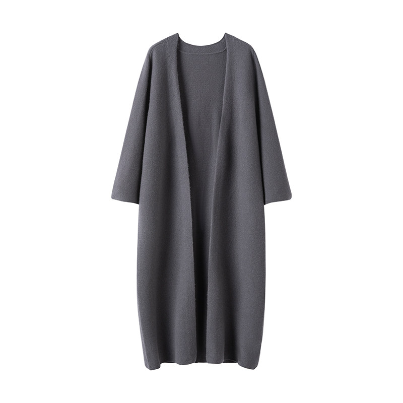 爱到灵魂深处！纯山羊绒衫女两件套秋冬纯色大开衫无袖长裙,淘宝优惠券,粉丝福利购,淘宝优惠卷