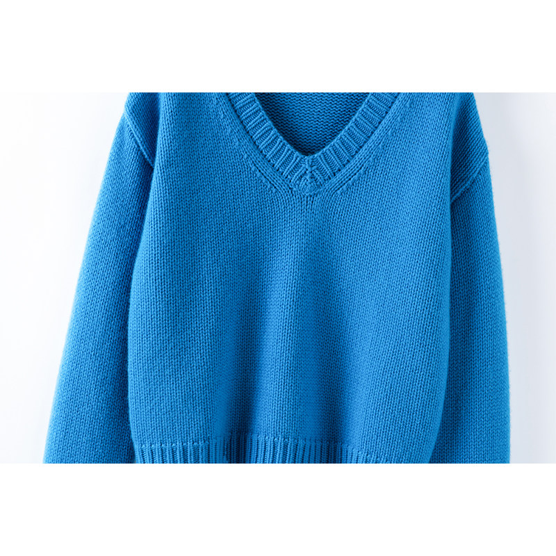 适度撩人~重磅加厚粗棒针V领山羊绒衫女纯羊绒毛衣针织衫宽松秋冬,淘宝优惠券,粉丝福利购,淘宝优惠卷