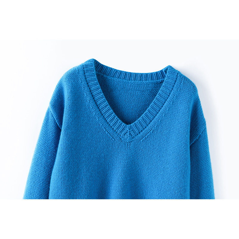 适度撩人~重磅加厚粗棒针V领山羊绒衫女纯羊绒毛衣针织衫宽松秋冬,淘宝优惠券,粉丝福利购,淘宝优惠卷