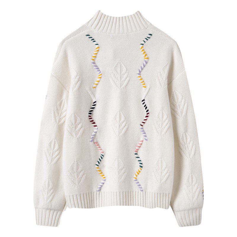 气质唯美好减龄~加厚羊绒衫宽松灯笼袖手工勾边绞花女羊绒毛衣,淘宝优惠券,粉丝福利购,淘宝优惠卷