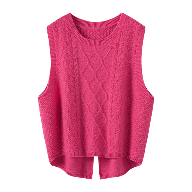 给足你惊喜！针织羊绒衫女马甲无袖后开叉纯羊绒打底衫,淘宝优惠券,粉丝福利购,淘宝优惠卷